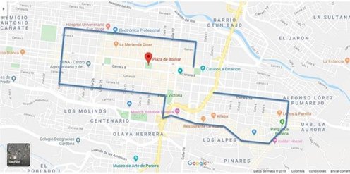 Mapa perímetro Pereira